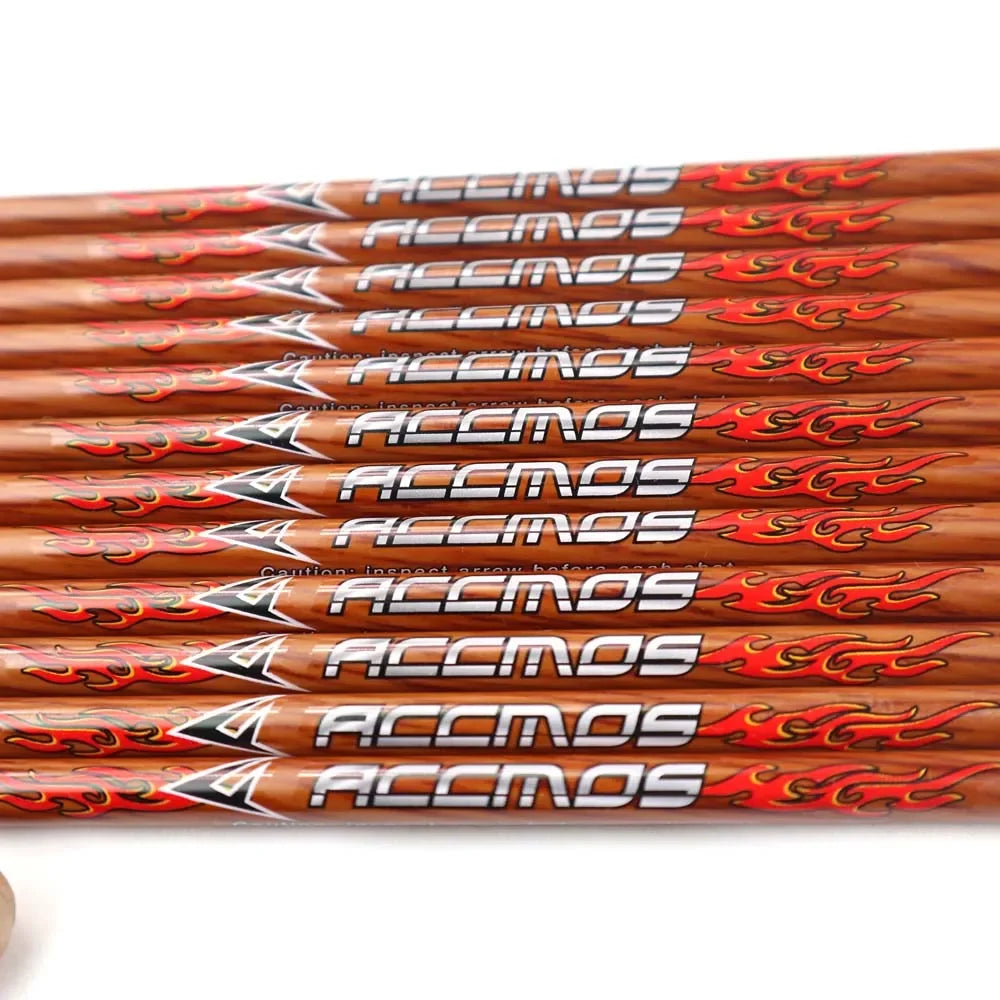 ID Wood Carbon Arrow Shaft Spine 400 450 500 600 700 Wooden Skin