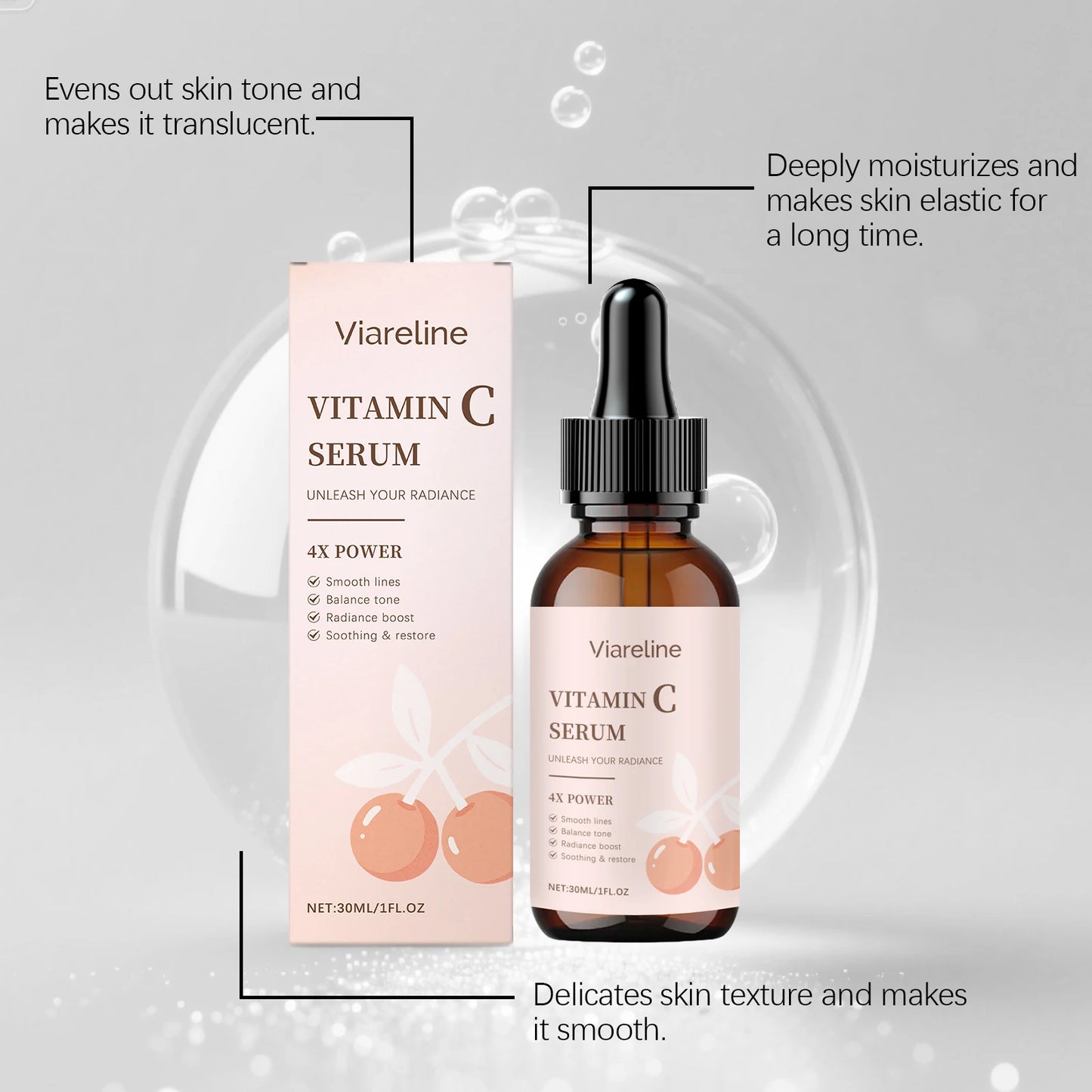 Viareline Vitamin C Brightening Serum | Fade Dark Spots 30ml