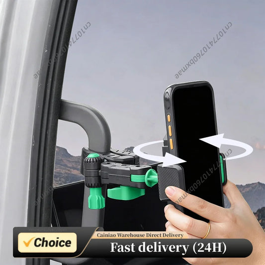 A Pillar Grab Handle Universal Phone Clip for Car/Truck Mobile Phone Bracket for Your Car Truck Pickup Excavator Front Loader Peaceful Pleasures Health and Wellness