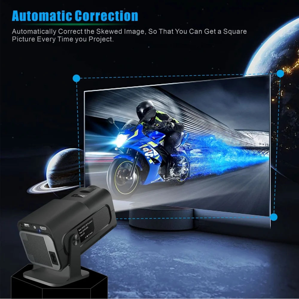 Mini Portable Projector Newly Native HY320 720P Android11 4K 300ANSI Projector Wifi6 BT5.0 Cinema Outdoor Rotable Projector Peaceful Pleasures Health and Wellness