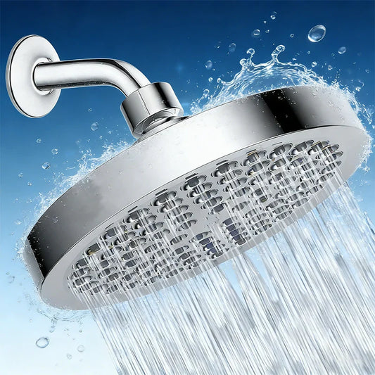 6-Inch Round Electroplated Shower Head with Extension Arm Shower Head Oasis Select