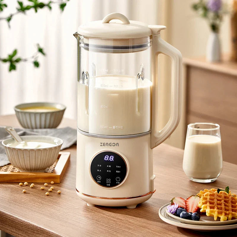800ml Electric Soy Milk Maker & Blender – 10-Blade Wall Breaker