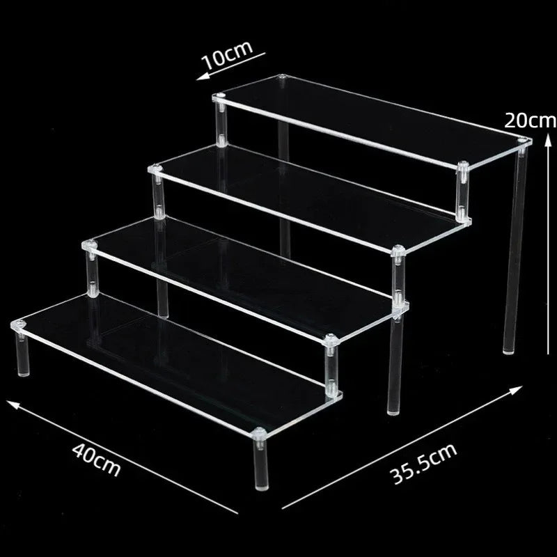 Iridescent Acrylic Display Riser Stand 1–5 Tier Shelf Organizer