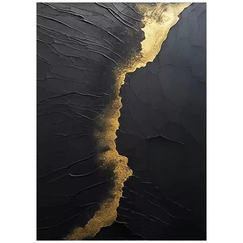 Modern Simple Abstract Black Texture Wave Hanging Painting,100% Handmade,Wall Art Decor,Living Room,Bedroom,Sofa Background Wall Peaceful Pleasures Health and Wellness