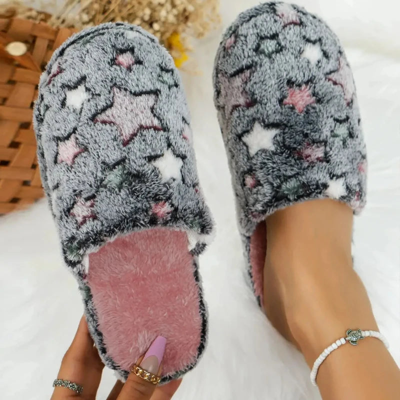 Warm Furry Plush Indoor Slippers | Soft EVA Men & Women