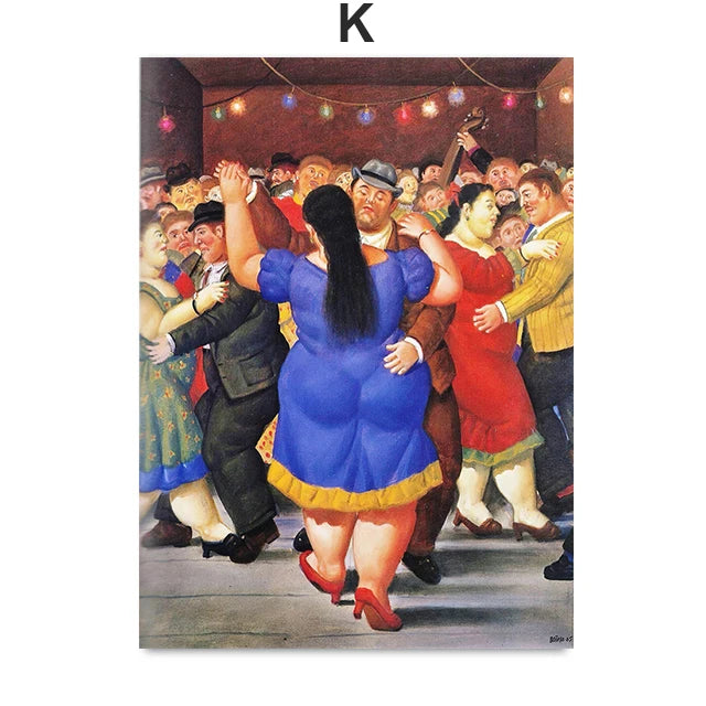 Fernando Botero Women Dancing Circus Canvas Wall Art Print