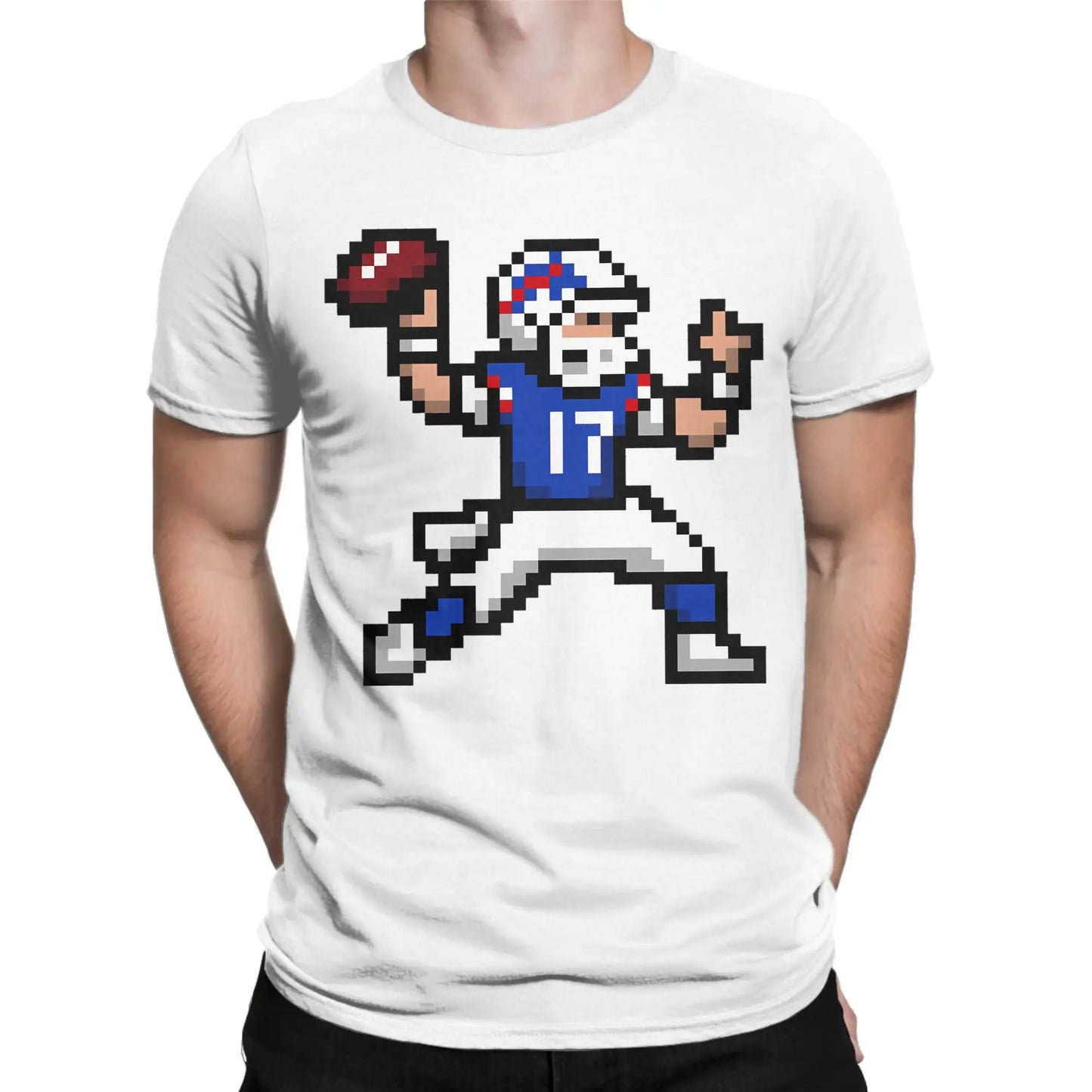 Josh Allen Cotton T-Shirt For Men Beach Y2K Funny T Shirts O Neck Trendy Cool Tees Plus Size Print Tops Peaceful Pleasures Health and Wellness WHITE 6XL
