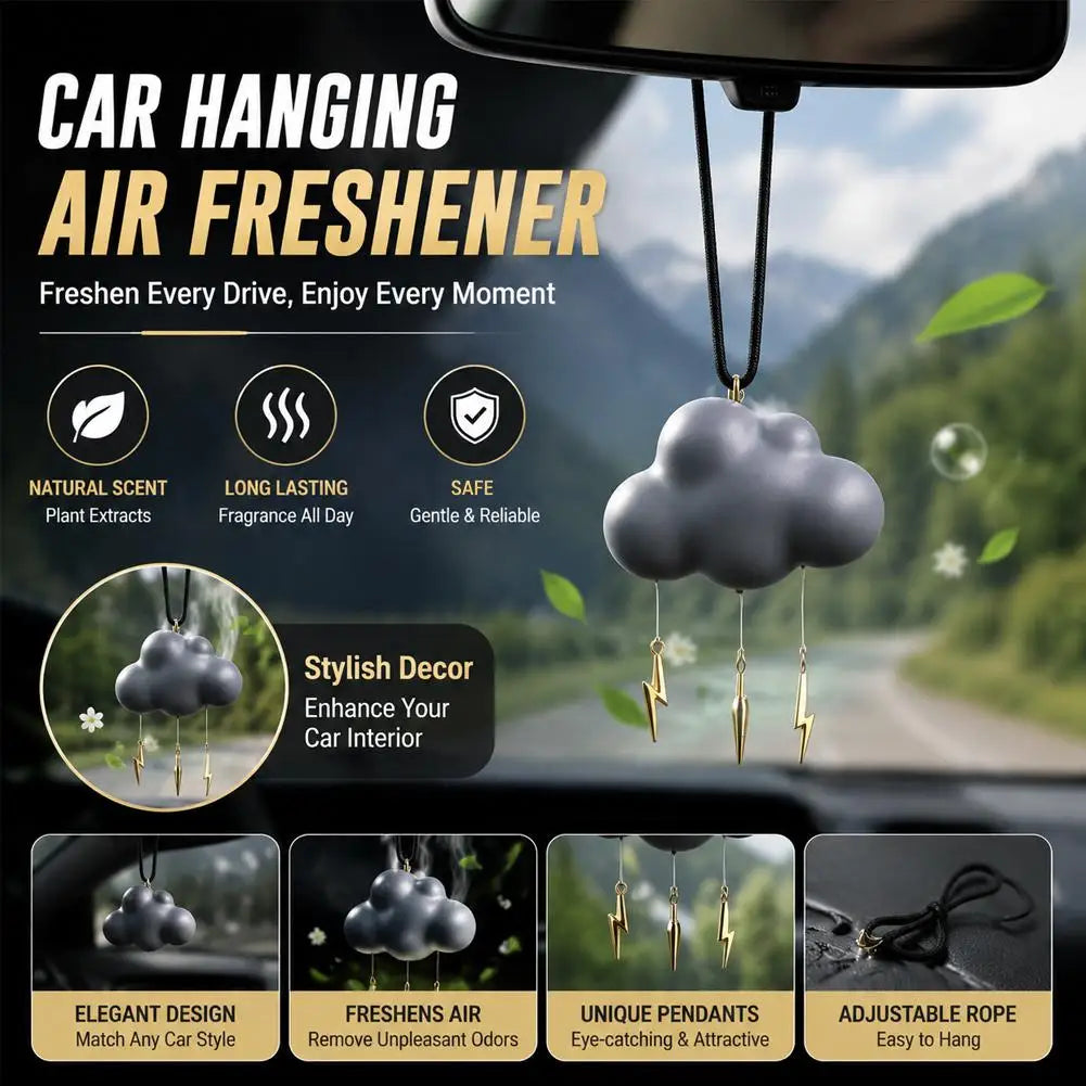 Cute Cloud Car Air Freshener Aroma Diffuser Vent Clip/Pendant,Refillable Creative Auto Decor Gift for Women Men mystical smell Peaceful Pleasures Health and Wellness