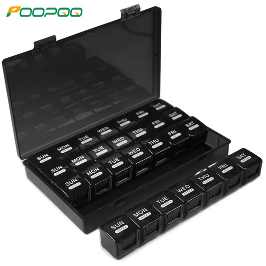 Pill Organizer Monthly, Moisture-Proof 4 Weeks Pill Box, Medicine Organizer One Month, Pill Container for Vitamin, Supplements Peaceful Pleasures Health and Wellness
