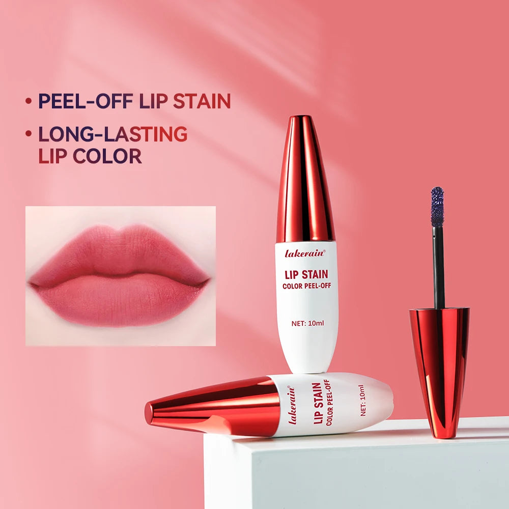 Peel Off Lip Gloss Lip Stain Waterproof 3 Colors Matte Outline Contour TattooTransfer Resistant Tear Off Natural Lip Makeup Peaceful Pleasures Health and Wellness