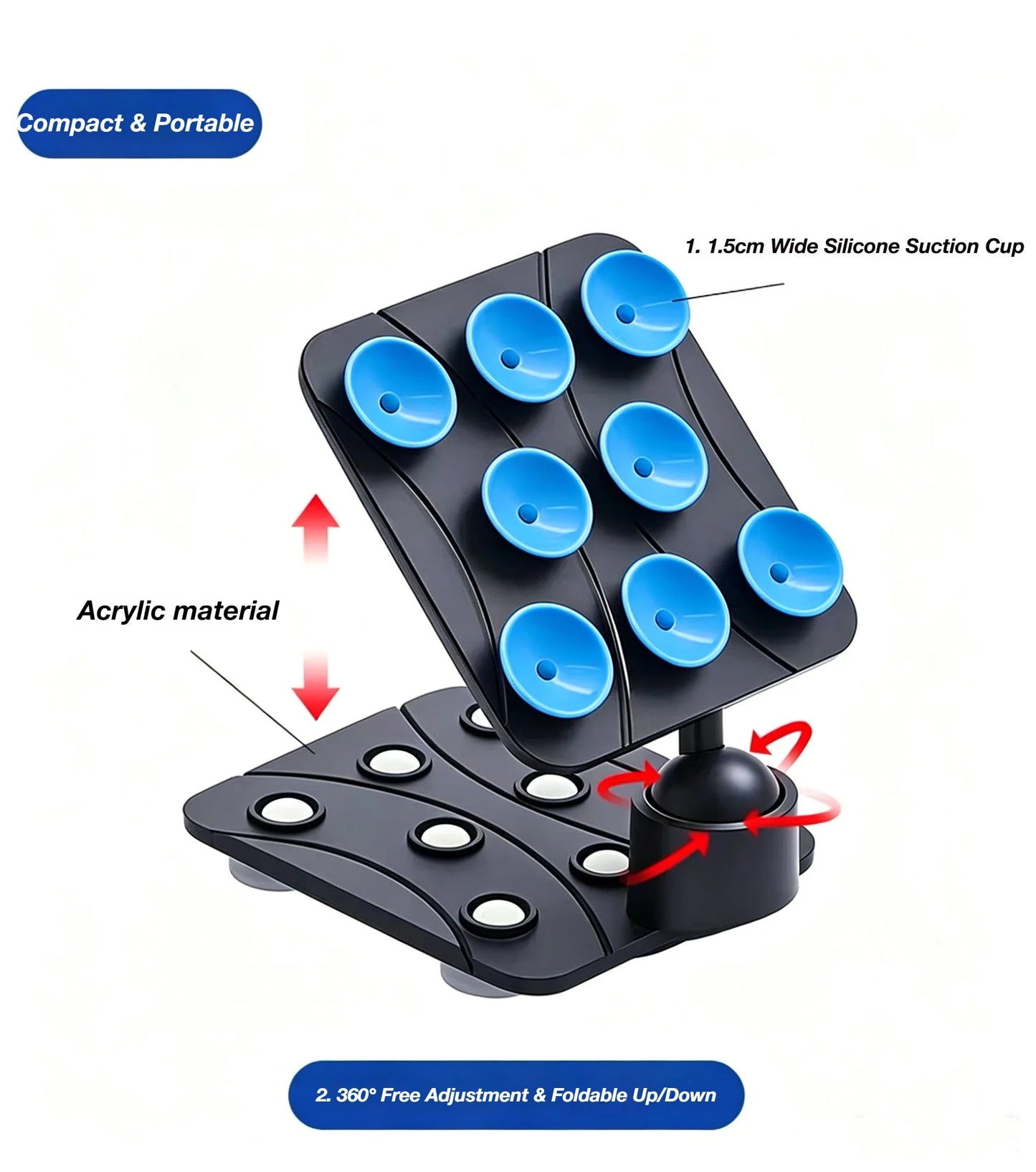 Suction Cup Mount for Insta360 & DJI Action Camera | Waterproof