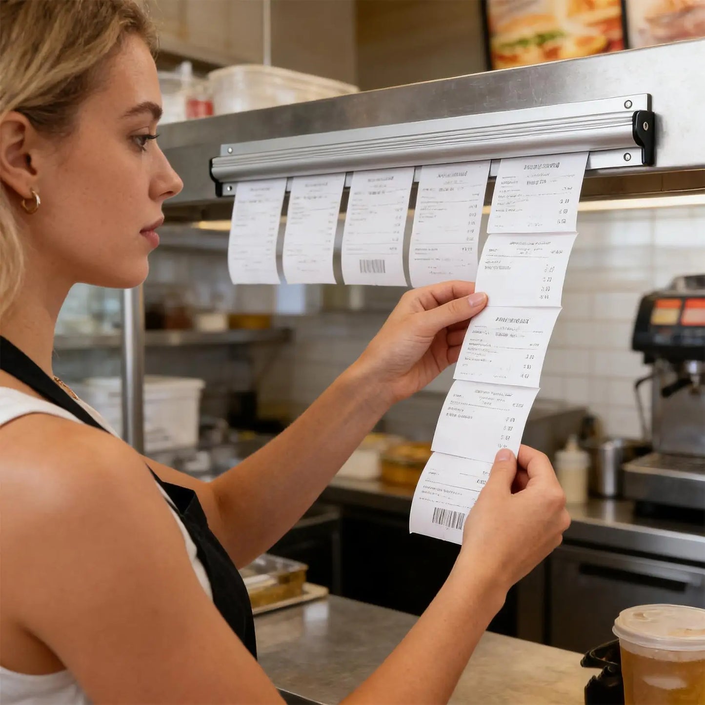 Wall-Mounted Order Ticket Holder | No-Drill Restaurant Rack