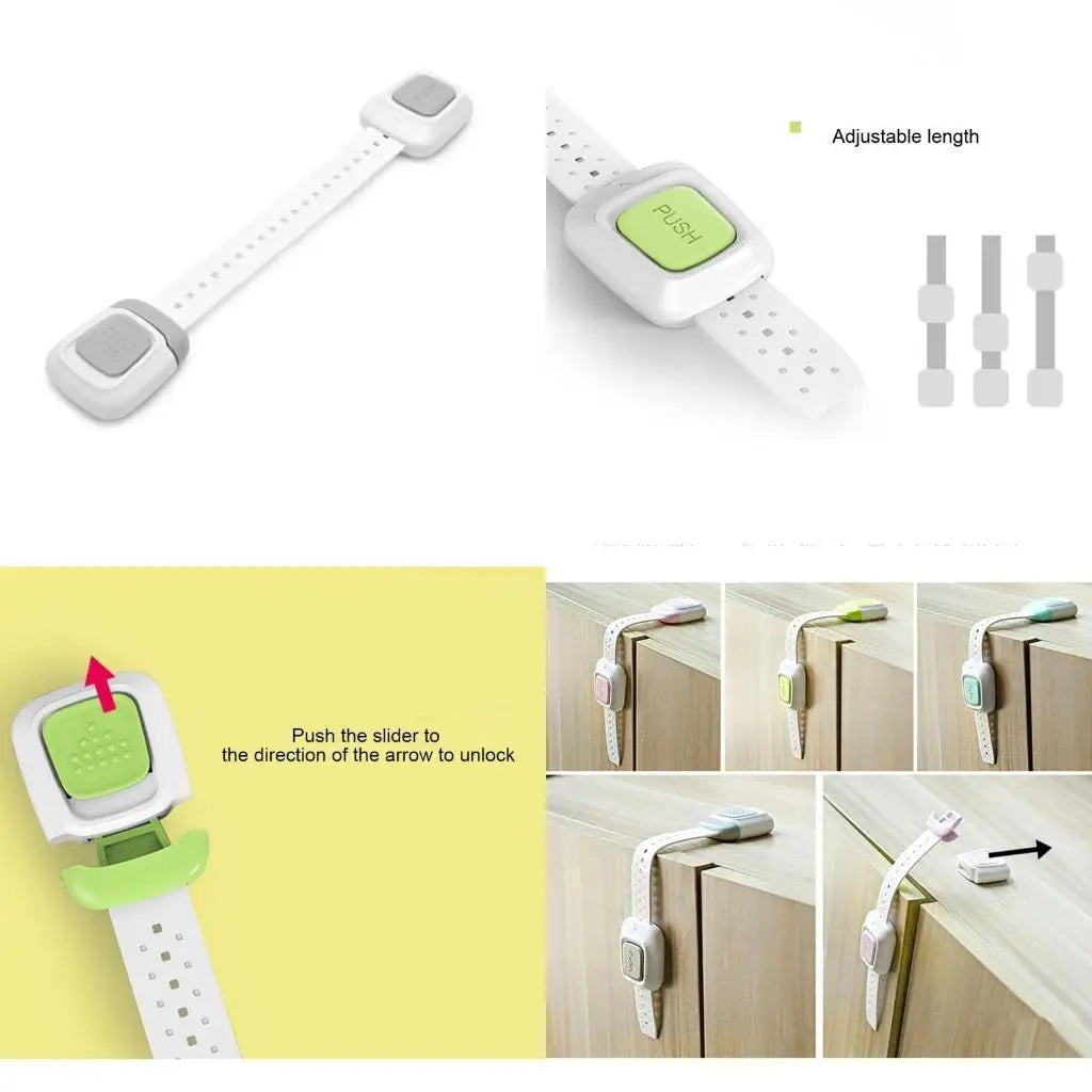 Child Safety Strap Locks for Drawers, Fridge & Cabinets