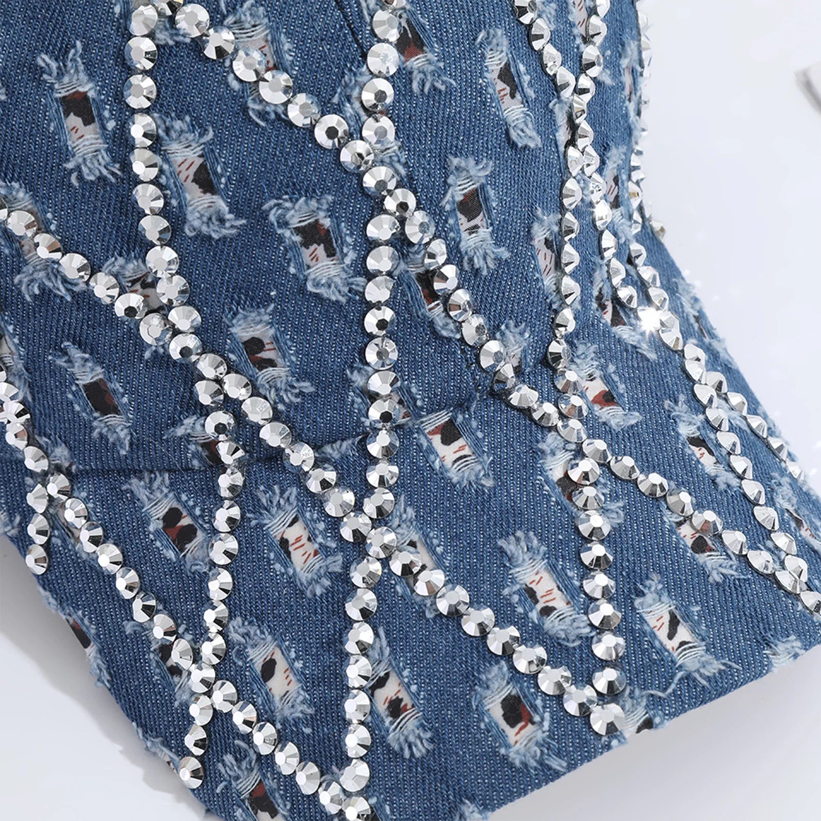Summer Baseball Sports Cap Shiny Rhinestone Decor Baseball Sports Hats for Mountaineering Traveling Peaceful Pleasures Health and Wellness