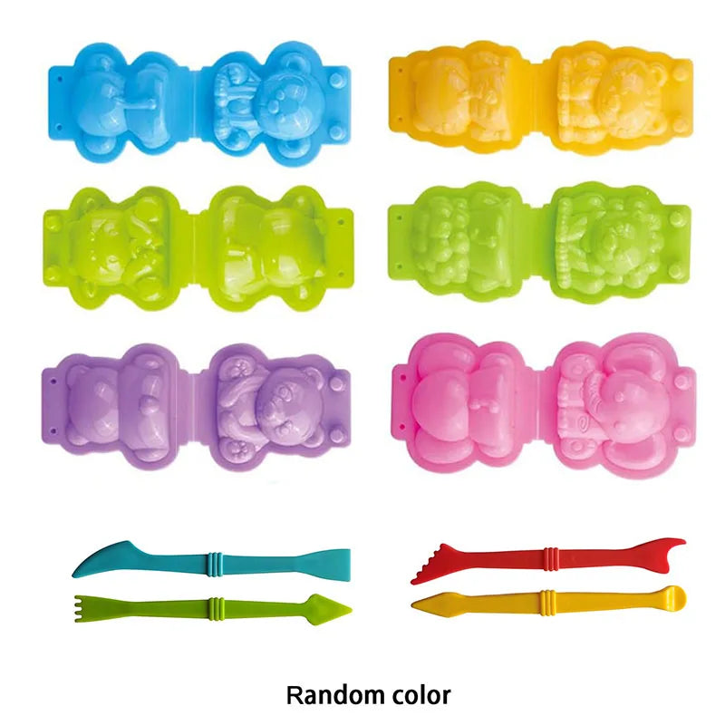 Cartoon 3D Animal Play Dough Molds DIY Creation Tools Kids Toddlers