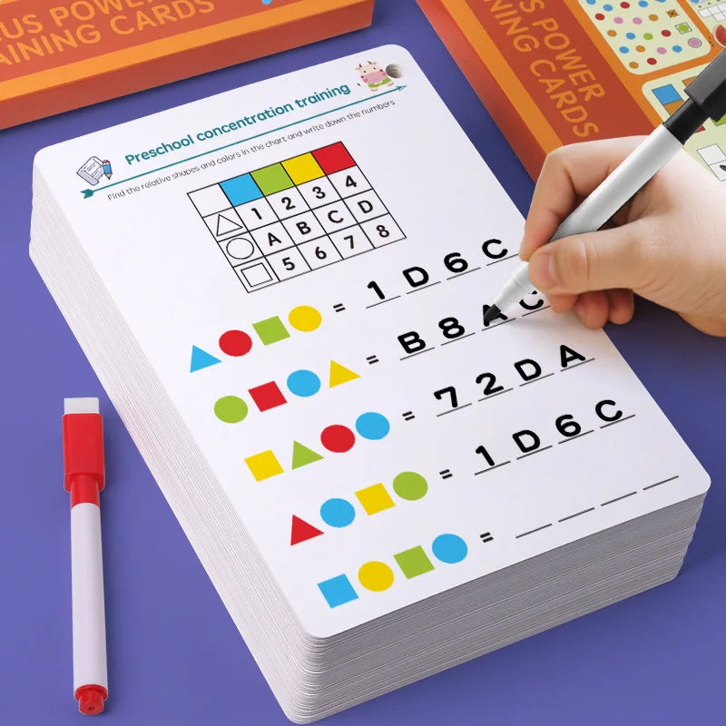 Magical Tracing Workbook Control Training Book Reusable Kids Cards