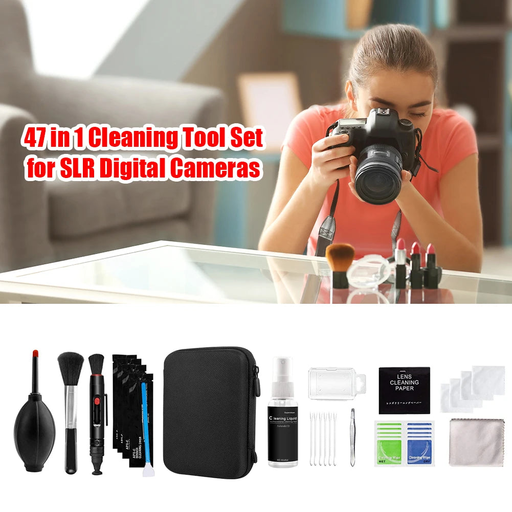 7-47PCS Camera Cleaner Kit DSLR Lens Digital Camera Sensor Cleaning Set for Sony Fujifilm Nikon Canon SLR DV Cameras Clean Kit Peaceful Pleasures Health and Wellness