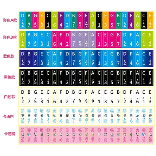 17 Keys Kalimba Note Sticker Thumb Piano Paster Percussion Instrument Peaceful Pleasures Health and Wellness