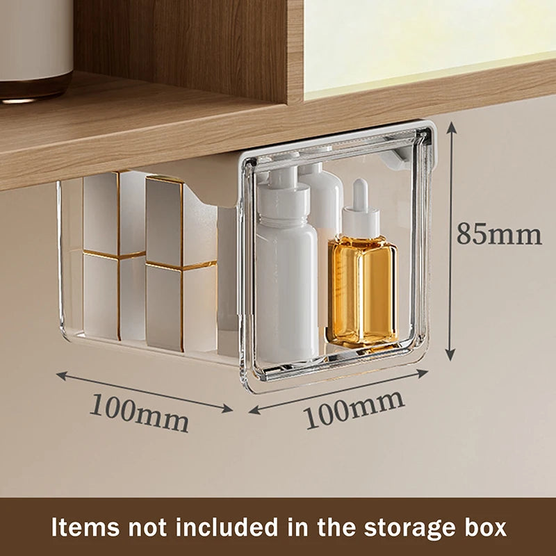 Clear Cosmetic Storage Box | Makeup & Bathroom Organizer
