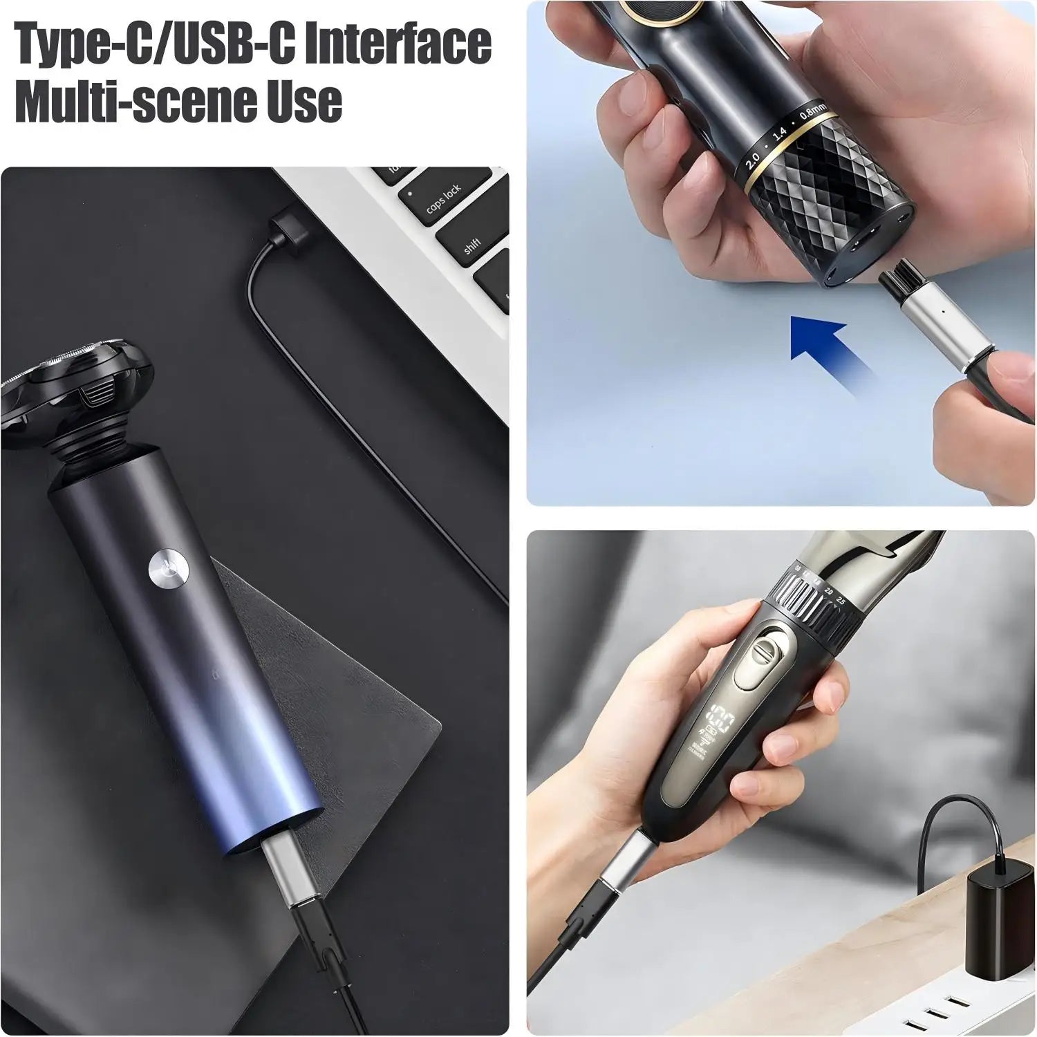USB-C Adapter for Philips OneBlade QP6510 QP6520 QP6530 Shaver Peaceful Pleasures Health and Wellness
