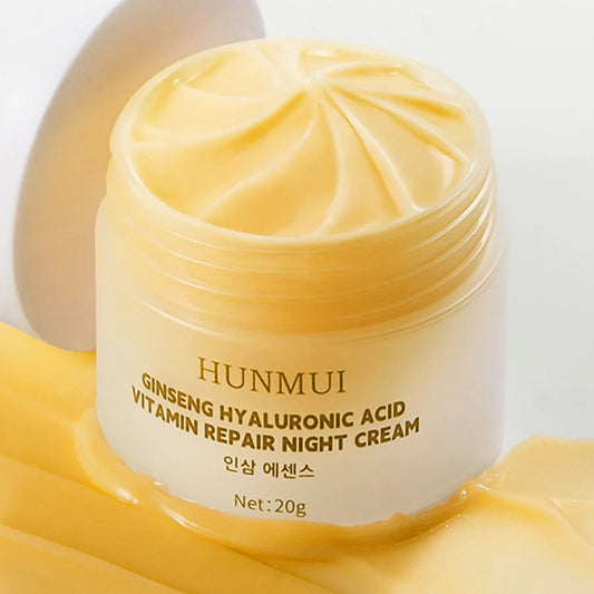 Ginseng Hyaluronic Acid Vitamin Hydra Repair Night Cream Deep Moisturizing Skin Brightening Firming Anti Wrinkle Face Cream Peaceful Pleasures Health and Wellness