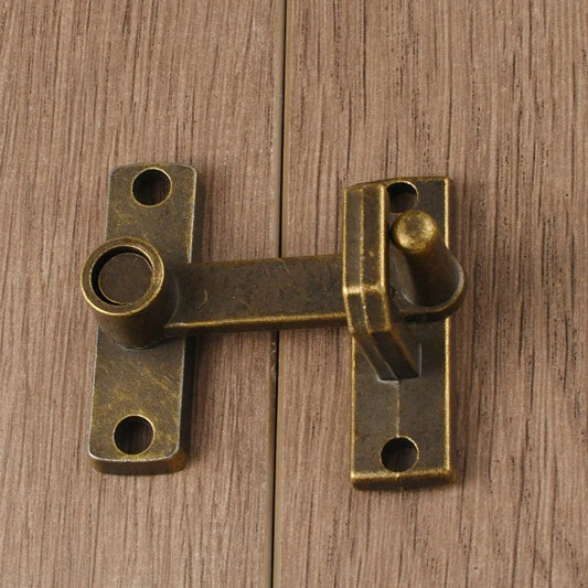 1 Set Bronze Sliding Window Door Lock Handle With Screws Metal Door Latch Guard Latch Bolt Home Safety Chain Door Home Hardware Peaceful Pleasures Health and Wellness