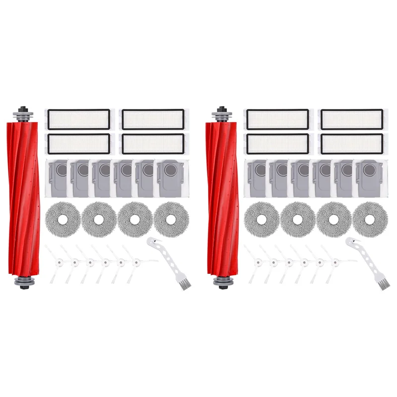 A36T-2 Set For Roborock Q Revo PRO/Q Revo S/Q Revo Maxv Robot Vacuum Parts Main Side Brush Hepa Filter Mop Cloth Dust Bags Peaceful Pleasures Health and Wellness As Shown