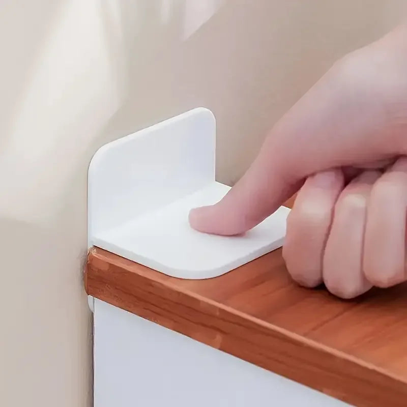 T-Shape Anti-Tip Furniture Bracket – No Drill Wall Fastener