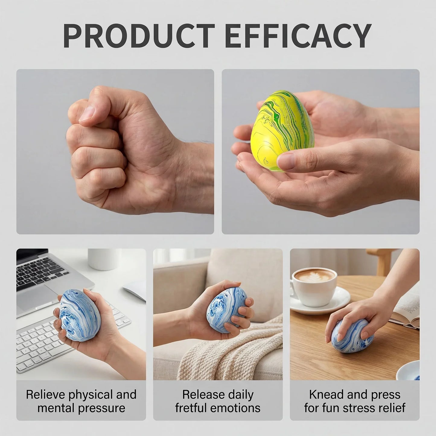 Squishy Egg Fidget Toy – Slow Rising Squeeze Sensory Ball