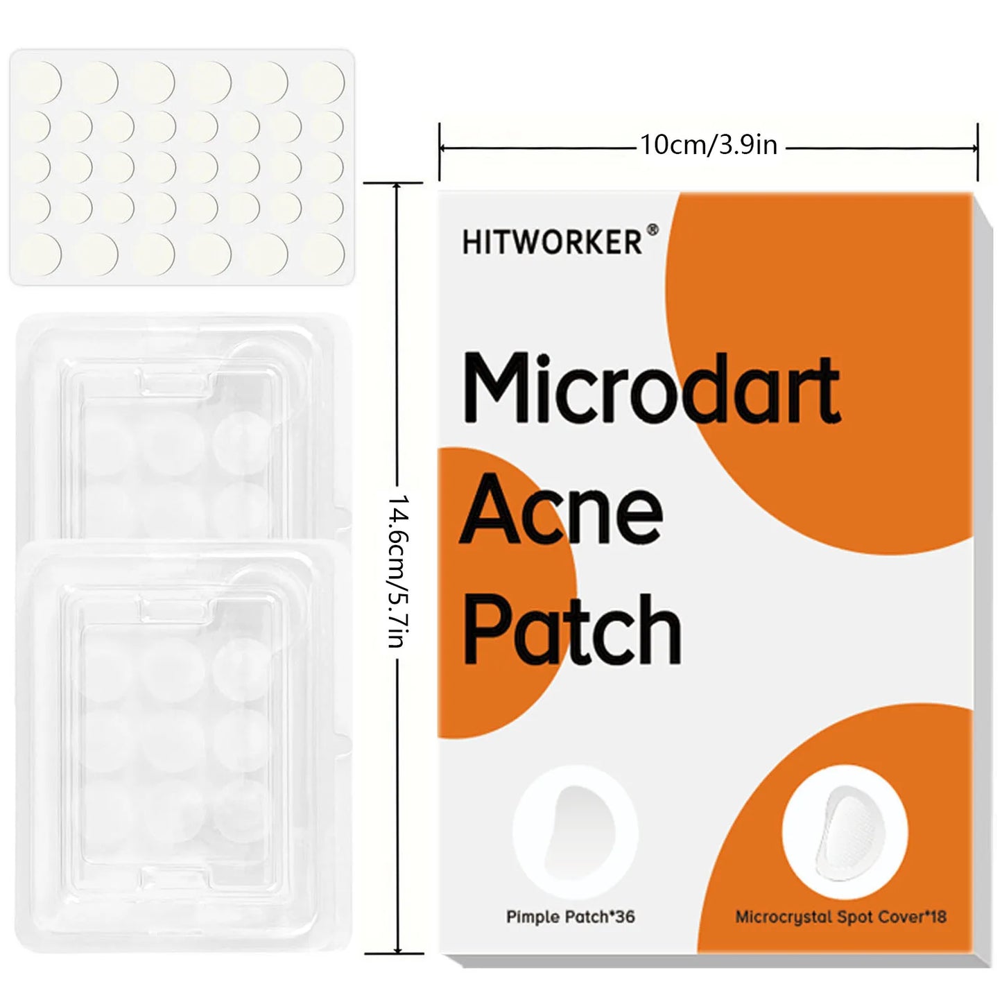 Invisible Hydrocolloid Acne Patches – Waterproof, All Skin Types