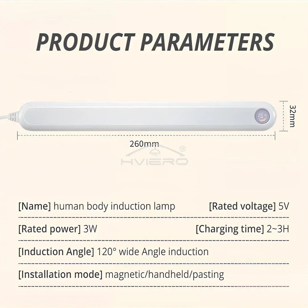 USB Rechargeable LED Night Light – Motion & Touch Sensor Lamp