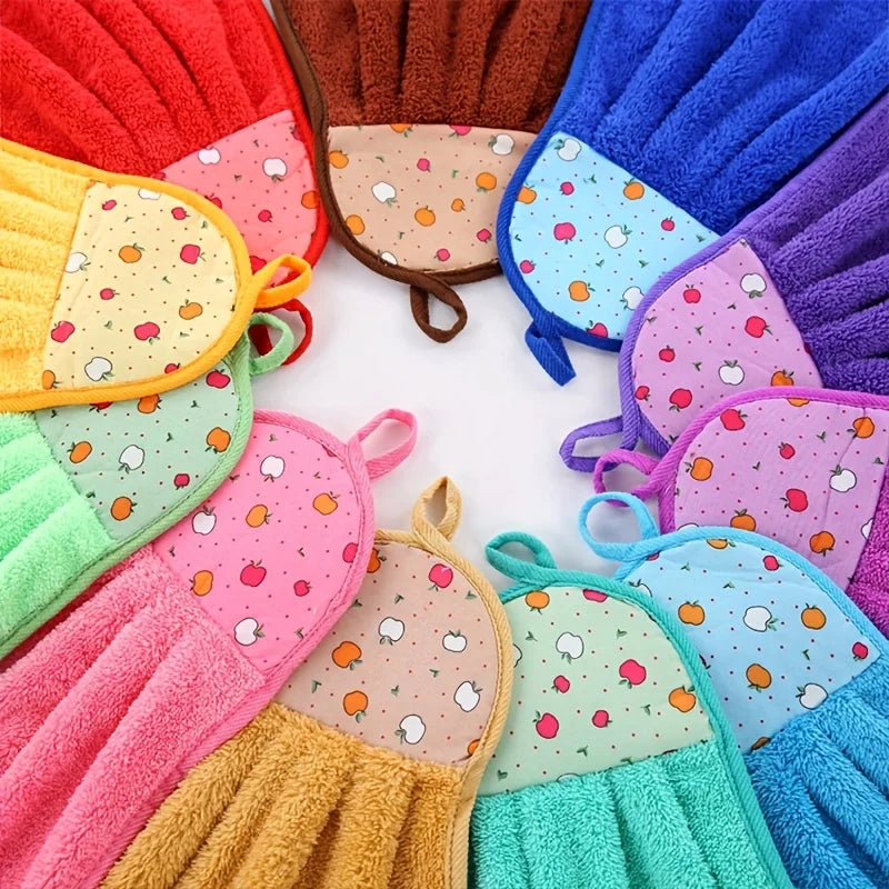 7Pcs Hand Towels Microfiber Towels Hook Towels Kitchen Bathroom Cleaning Absorbent Towels Children's Handkerchiefs Absorbent Peaceful Pleasures Health and Wellness