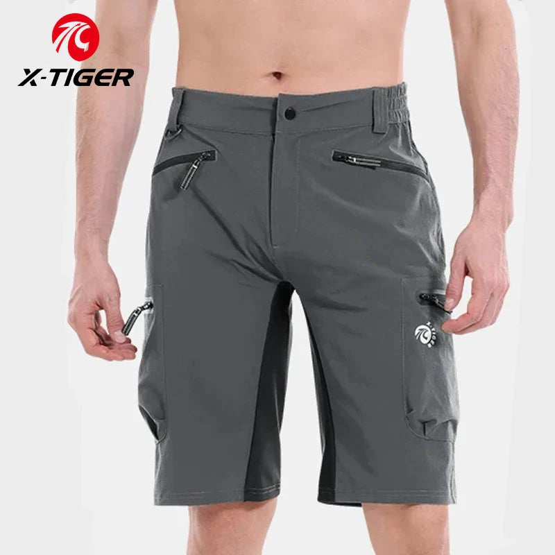 X-TIGER Men's MTB Cycling Shorts – Waterproof, Multi-Pocket