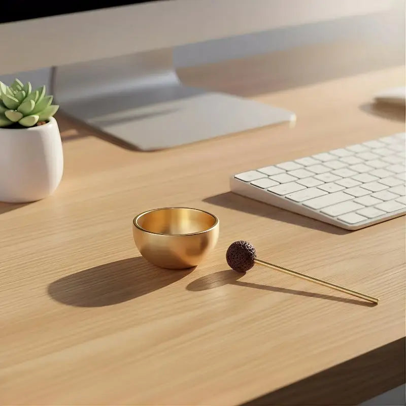Mini Singing Bowl Set 1pc Sound Bowl for Yoga Meditation Rich Tone Handmade for Relaxing Moments Peaceful Pleasures Health and Wellness