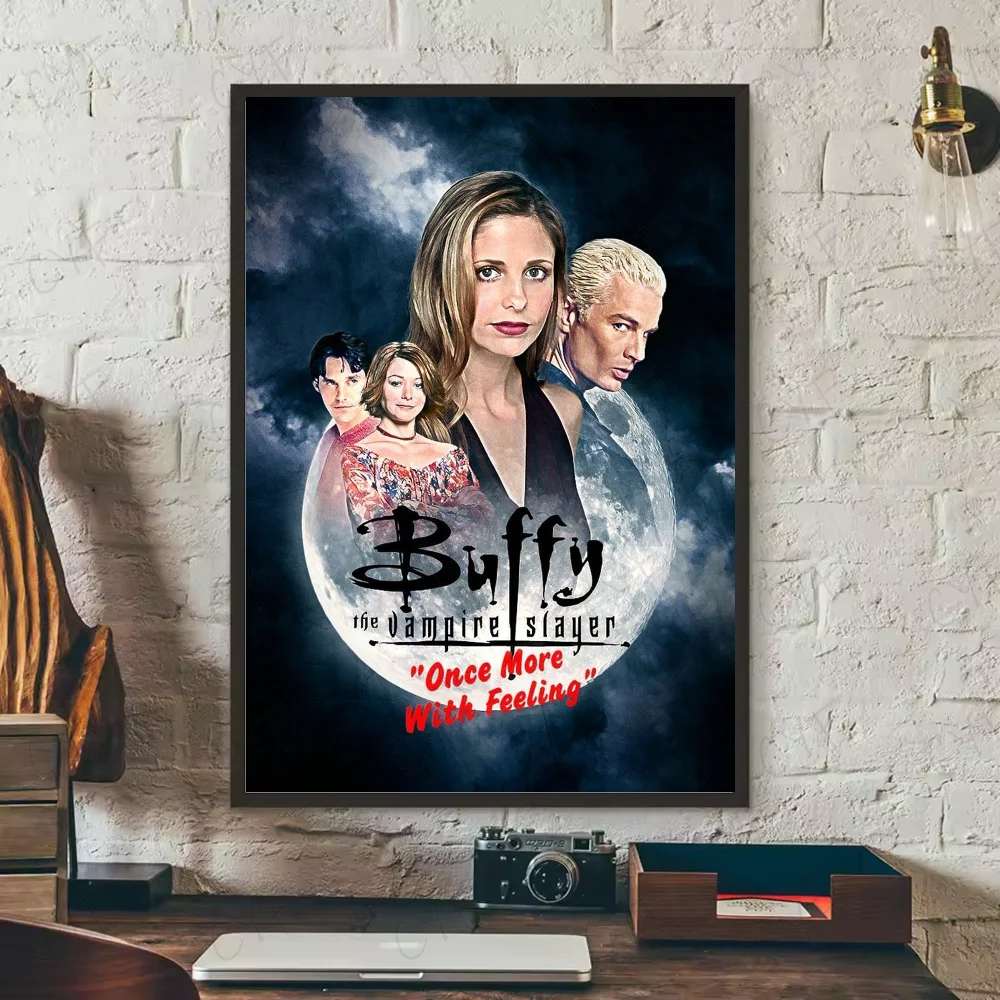 Vintage Buffy The Vampire Poster HD art sticky wall waterproof home living room bedroom bar aesthetic decoration Peaceful Pleasures Health and Wellness z21 50X70cmNoframe
