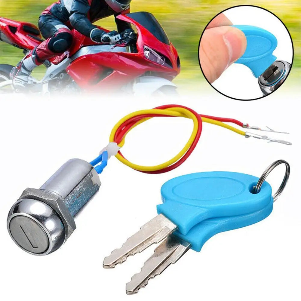 New Arrival 1 Set 2 Wire Key Ignition Switch Lock Motorcycle Go Kart Scooter Bike Switches For Motorcycle Electrical System Peaceful Pleasures Health and Wellness