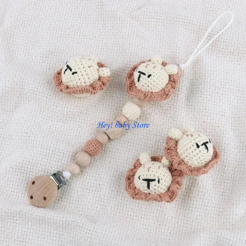 Crochet Animal Bead Pacifier Clip DIY Kit | Baby Teether