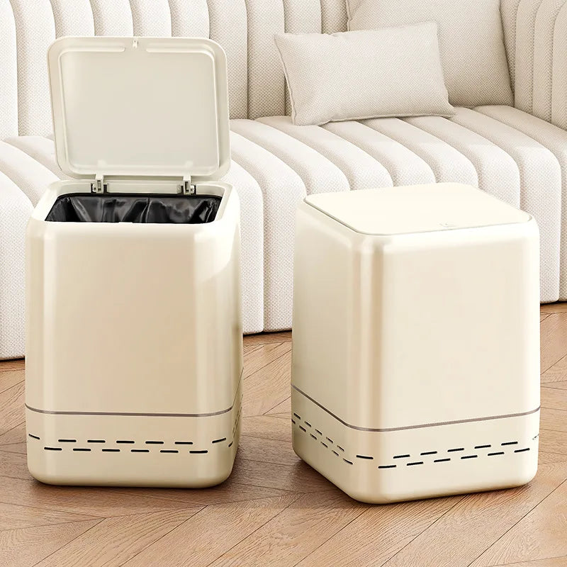 Premium Multi-Function Large Capacity Press-Lid Trash Can with Elegant Design for Kitchen & Bathroom - Space-Saving Storage Bin Peaceful Pleasures Health and Wellness