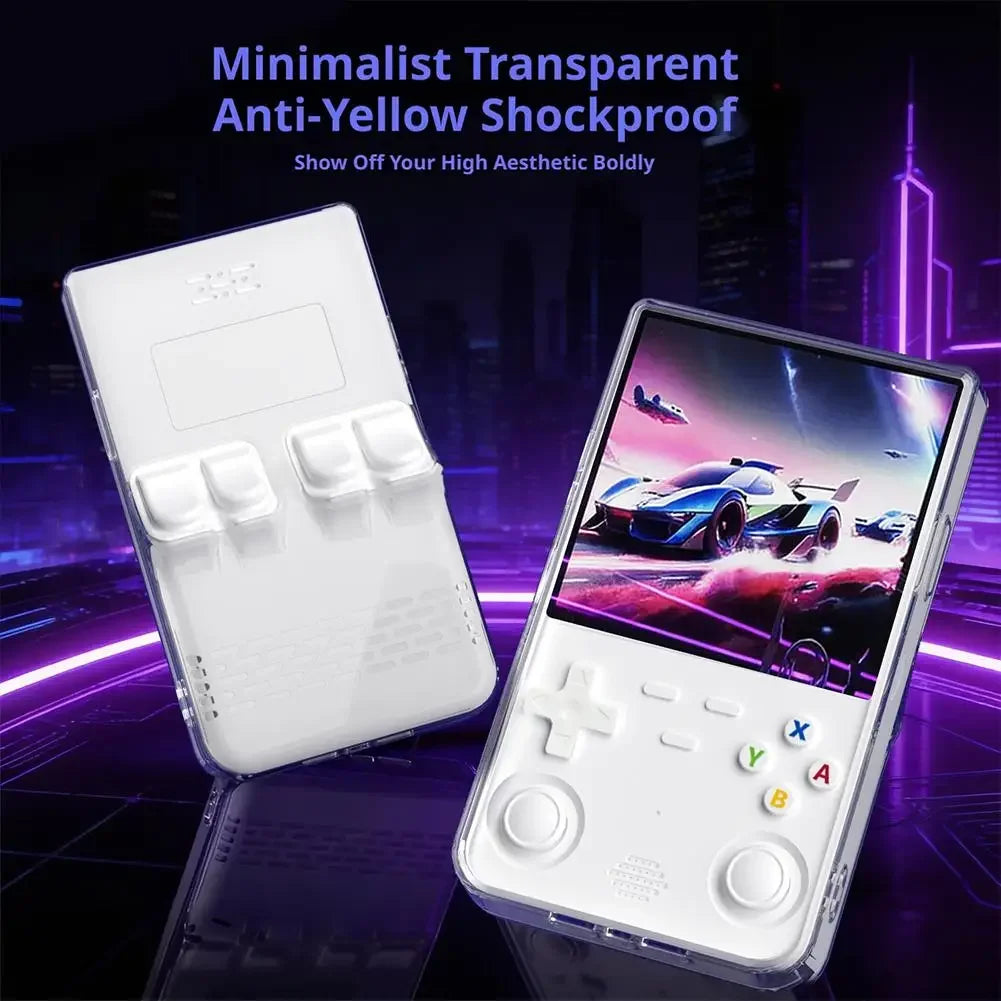 for R36 Ultra Game Console Transparent Protective Case Shockproof Anti-scratch Game Console Skin Cover Shell Game Protector Peaceful Pleasures Health and Wellness