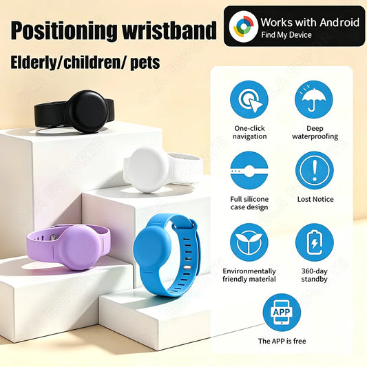 Smart Tracker Bracelet for Kids, Soft Silicone Waterproof Wristband, Lightweight GPS Tracker Watch Band Tracking Wristband New Peaceful Pleasures Health and Wellness