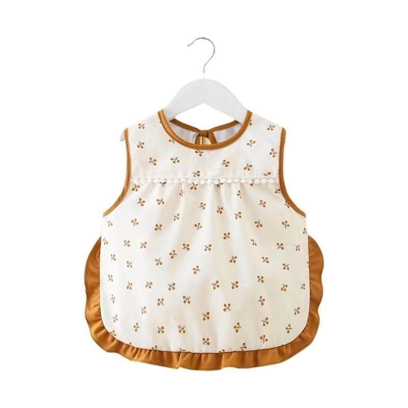 Baby & Toddler Waterproof Feeding Bib Apron | Sleeveless Tie