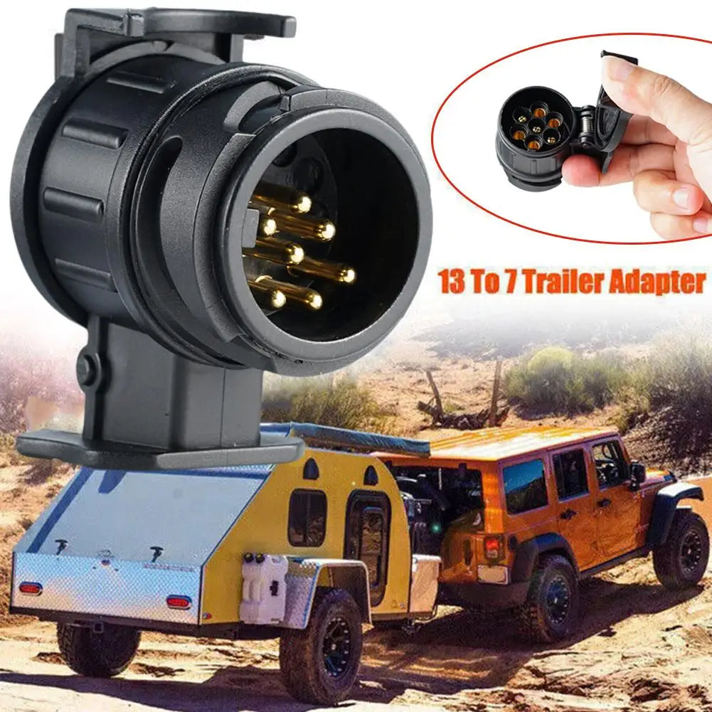 13 to 7 Pin Trailer Adapter – 12V Waterproof Towbar Connector