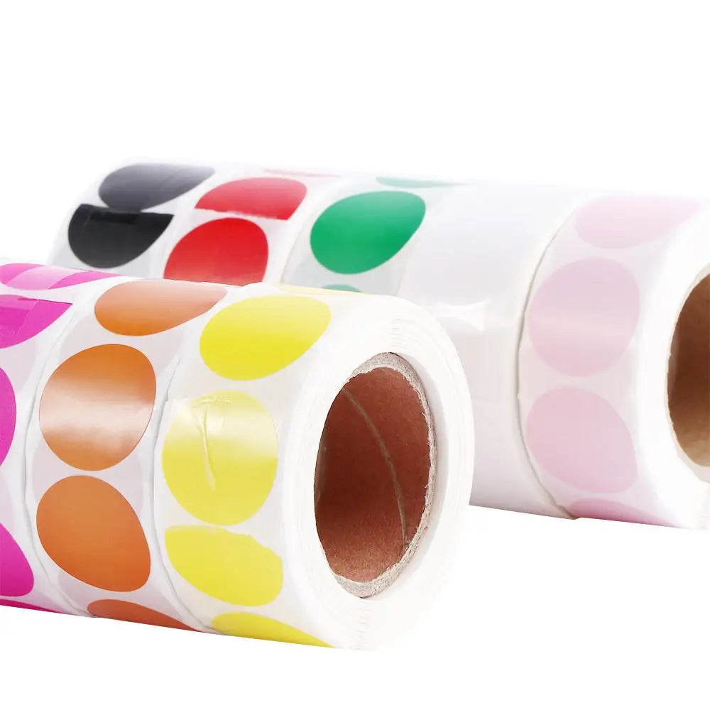 Pink Green 1 Inch 500 Pcs /Roll Stationery Round Dot Labels Stickers Color Labels Stickers Chroma Label Stickers Mark stickers Peaceful Pleasures Health and Wellness
