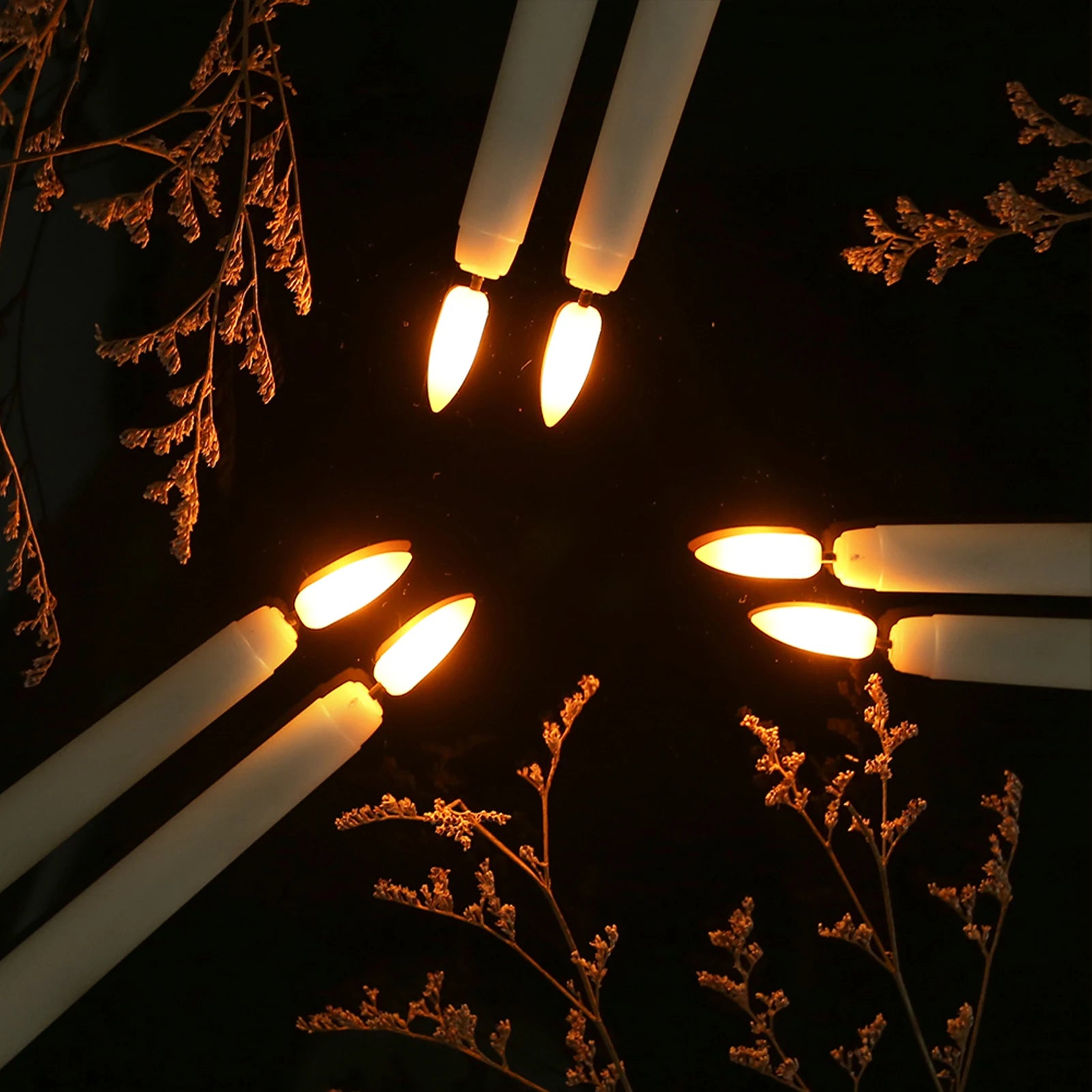 LED Flameless Taper Candles 12/24pcs Flickering with Remote 11" Battery Operated Ivory Candlesticks Christmas Home Wedding Decor Peaceful Pleasures Health and Wellness