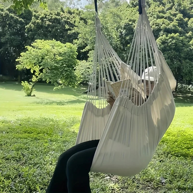 Fabric Hammock Chair Swing | Tie Ropes & Storage Bag Included