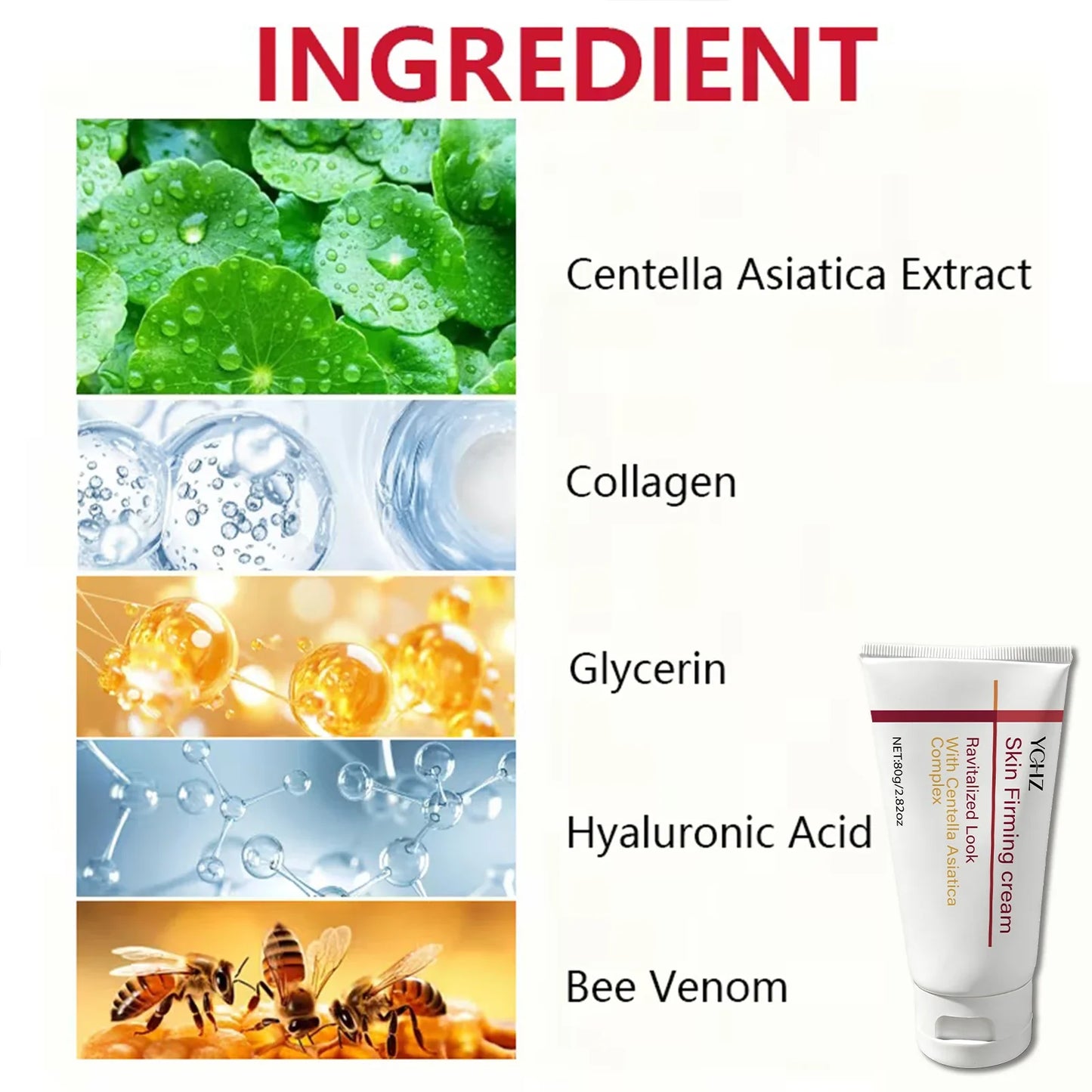YCHZ Centella Asiatica Anti-Aging Moisturizing Cream 80g
