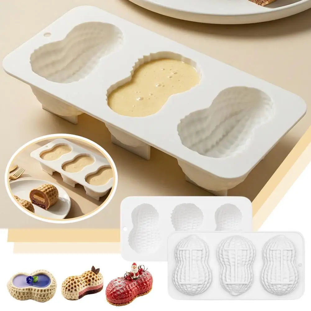 New One-Piece Peanut Shape Bread Cake Silicone Mold Temperature-resistant Healthy High Quality Cake Mold Kitchen Baking Tools Peaceful Pleasures Health and Wellness