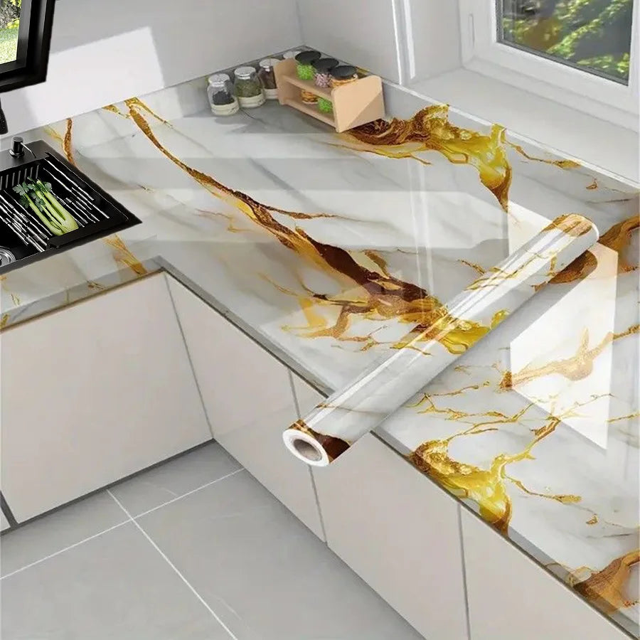 Gilt marble wallpaper home decoration building materials background wall Gilt marble wallpaper Peaceful Pleasures Health and Wellness 054 40X300CM