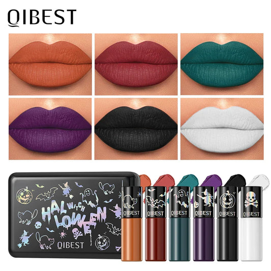 QiBest 6-Pc Matte Liquid Lipstick Set – Halloween Lip Makeup Liquid Lipstick Set Oasis Select