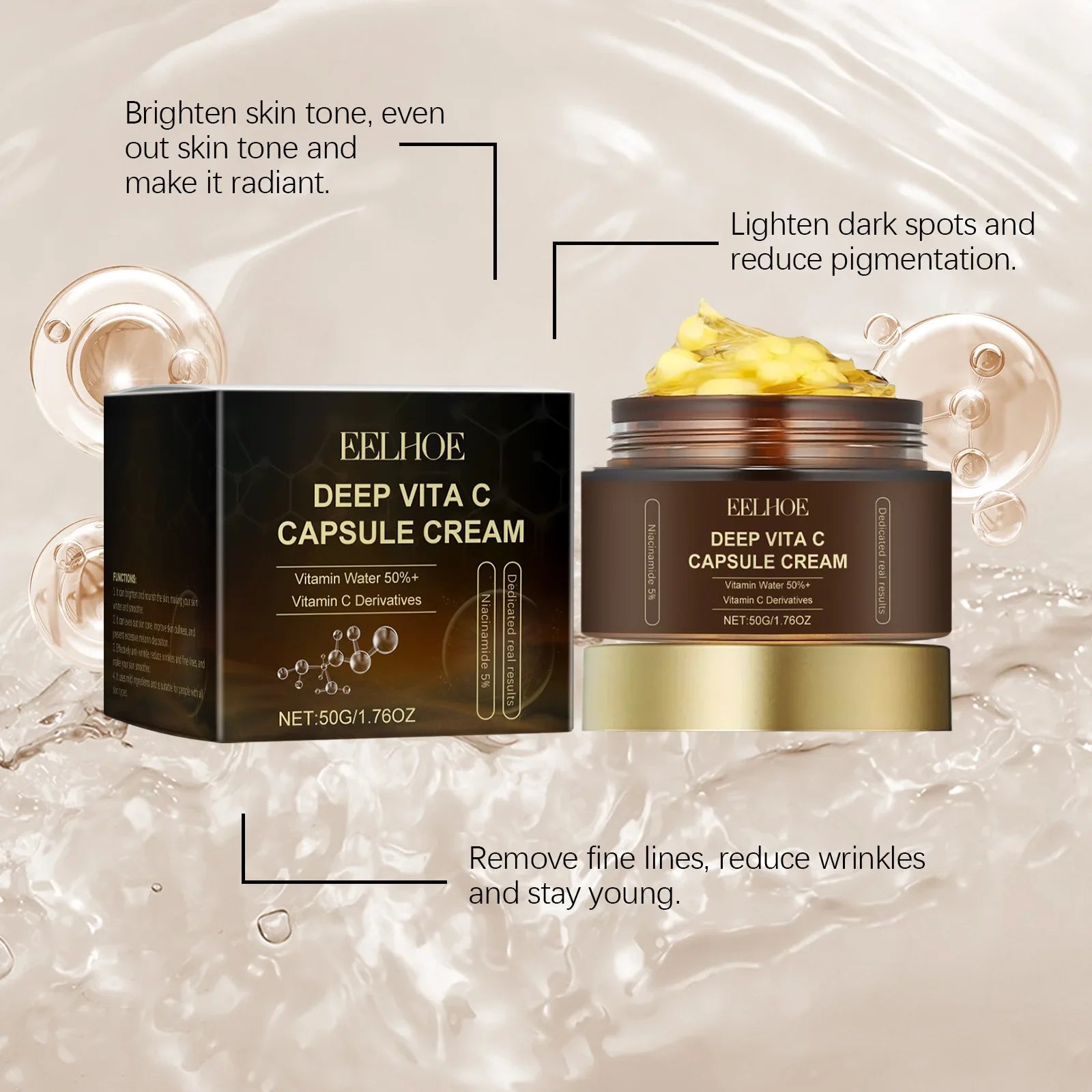 Vitamin C Face Cream – Brighten, Firm & Correct Dark Spots Peaceful Pleasures Health and Wellness